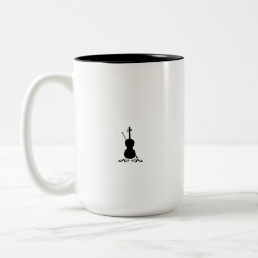 Elegante Violine-Tasse Zweifarbige Tasse (Links)