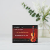 Elegante Violinen-Lektionen Visitenkarte (Stehend Vorderseite)