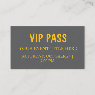 Elegante VIP-Pass-Veranstaltungsticketkarte Visitenkarte
