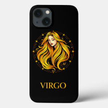 Elegante Virgo Zodiac Illustration Featuring