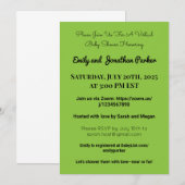 Elegante Virtual Baby Shower Einladung (Vorne/Hinten)