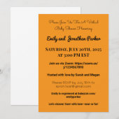 Elegante Virtual Baby Shower Einladung (Vorne/Hinten)