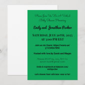 Elegante Virtual Baby Shower Einladung (Vorne/Hinten)