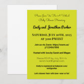 Elegante Virtual Baby Shower Einladung (Vorne/Hinten)