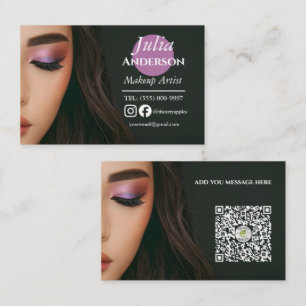Elegante Visagistin MUA Foto Kleinunternehmen Visitenkarte