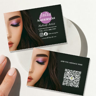 Elegante Visagistin MUA Foto Kleinunternehmen Visitenkarte
