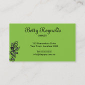 Elegante Visitenkarte (Rückseite)