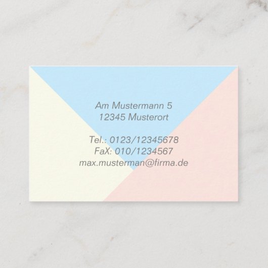 elegante visitenkarte (Rückseite)