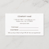 Elegante Visitenkarte (Rückseite)