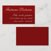 Elegante Visitenkarte (Vorne/Hinten)