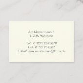 elegante visitenkarte (Rückseite)