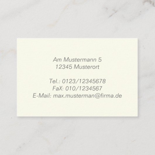 elegante visitenkarte (Rückseite)