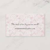 Elegante Visitenkarte (Rückseite)