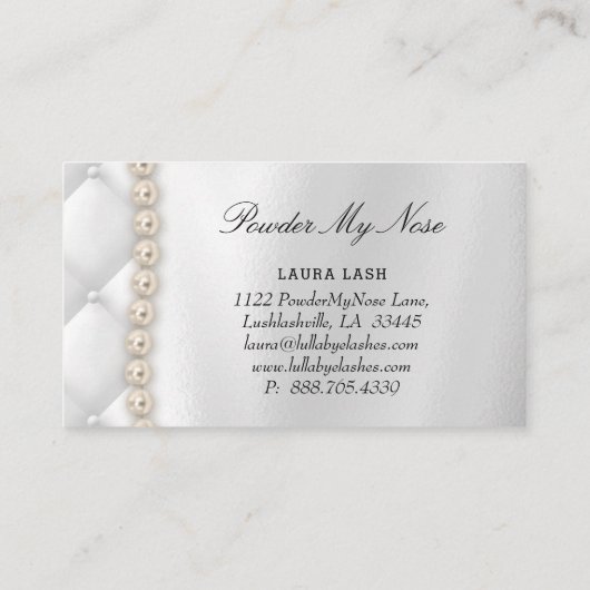 Elegante Visitenkarte (Rückseite)