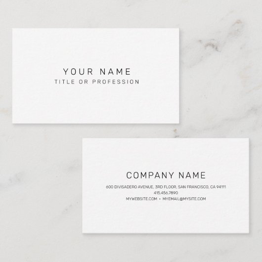 Amerikanisch, 8.9 cm x 5.1 cm Visitenkarte (Vorne/Hinten)