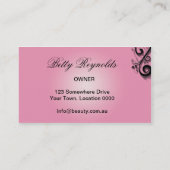 Elegante Visitenkarte (Rückseite)