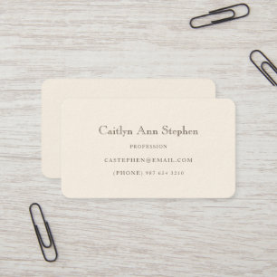 Elegante Visitenkarte aus Creme