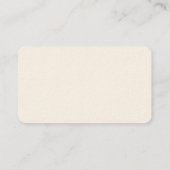 Elegante Visitenkarte aus Creme (Rückseite)