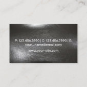 Elegante Visitenkarte aus schwarzem Leder (Rückseite)