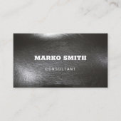 Elegante Visitenkarte aus schwarzem Leder (Vorderseite)