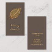 Elegante Visitenkarte aus Terracotta-Blattgold (Vorne/Hinten)
