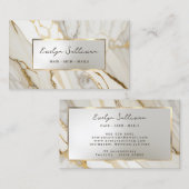 elegante Visitenkarte aus weißem Marmor (Vorne/Hinten)