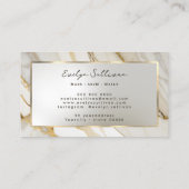 elegante Visitenkarte aus weißem Marmor (Rückseite)