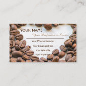 Elegante Visitenkarte Barista und Kaffee-Stipendia (Rückseite)
