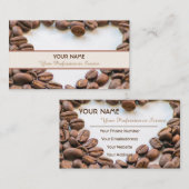 Elegante Visitenkarte Barista und Kaffee-Stipendia (Vorne/Hinten)