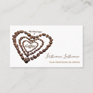 Elegante Visitenkarte Barista und Kaffeefelder