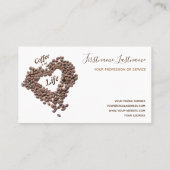 Elegante Visitenkarte Barista und Kaffeefelder (Rückseite)