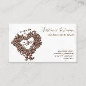 Elegante Visitenkarte Barista und Kaffeefelder (Rückseite)