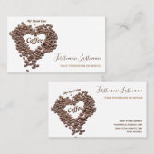 Elegante Visitenkarte Barista und Kaffeefelder (Vorne/Hinten)