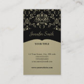 Elegante Visitenkarte des kakifarbigen/schwarzen (Vorderseite)