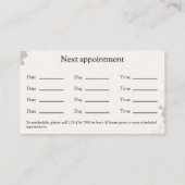 Elegante Visitenkarte des Psychologen (Rückseite)