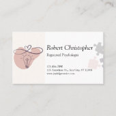 Elegante Visitenkarte des Psychologen (Vorderseite)