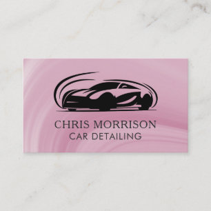 Elegante Visitenkarte für Autodetailing-Unternehme