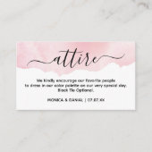 Elegante Visitenkarte für das Abendkleid Begleitkarte (Vorderseite)