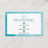 Elegante Visitenkarte für einen Therapeuten (Rückseite)