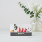 Elegante Visitenkarte für Feuerwerkskörper (Stehend Vorderseite)