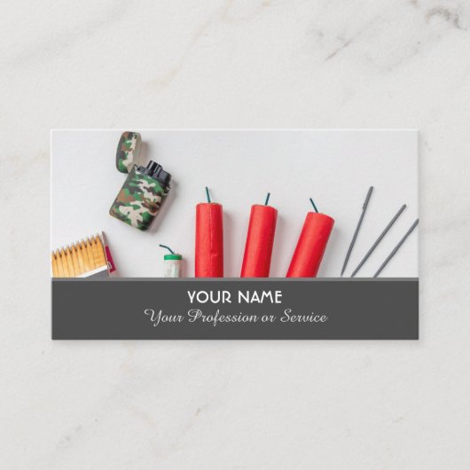 Elegante Visitenkarte für Feuerwerkskörper (Vorderseite)