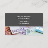 Elegante Visitenkarte für Finanzexperten (Rückseite)