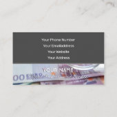 Elegante Visitenkarte für Finanzexperten (Rückseite)