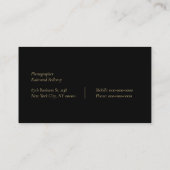 Elegante Visitenkarte für Fotografen (Rückseite)
