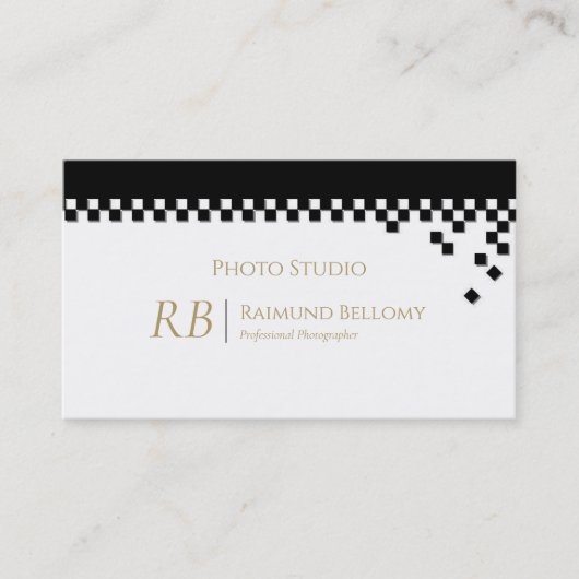 Elegante Visitenkarte für Fotografen (Vorderseite)