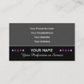 Elegante Visitenkarte für Funkeldienste (Rückseite)