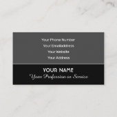 Elegante Visitenkarte für Funkeldienste (Rückseite)