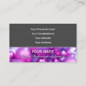 Elegante Visitenkarte für Funkeldienste (Rückseite)