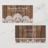 Elegante Visitenkarte für Holz und Spitzen (Vorne/Hinten)