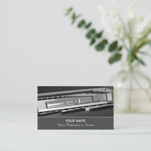 Elegante Visitenkarte für Rolltreppenexperten (Stehend Vorderseite)